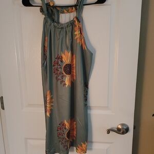 Sunflower Print Dress